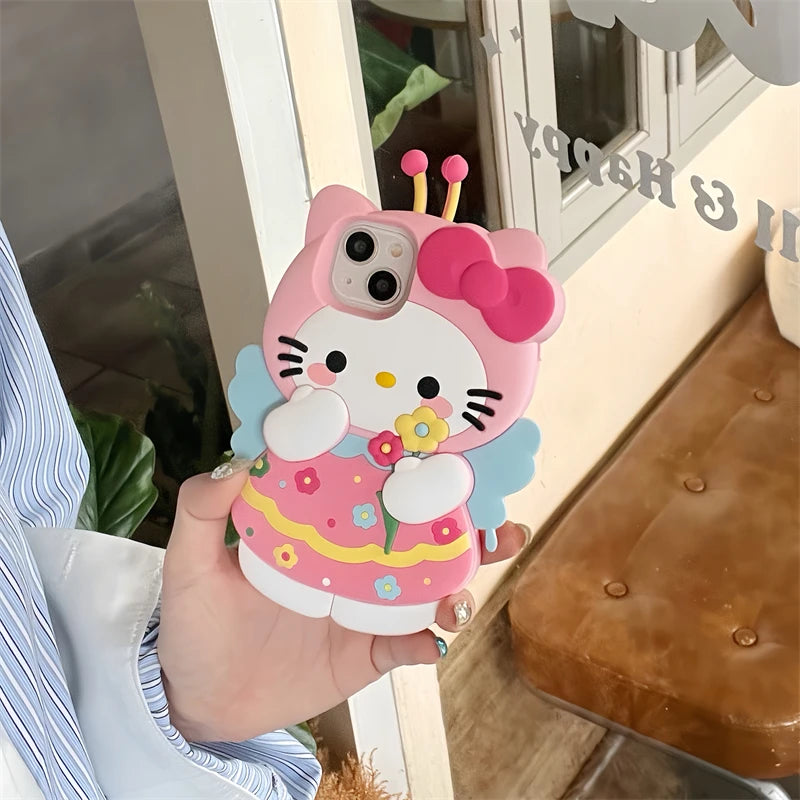 Kawaii Floral Cat Phone Case