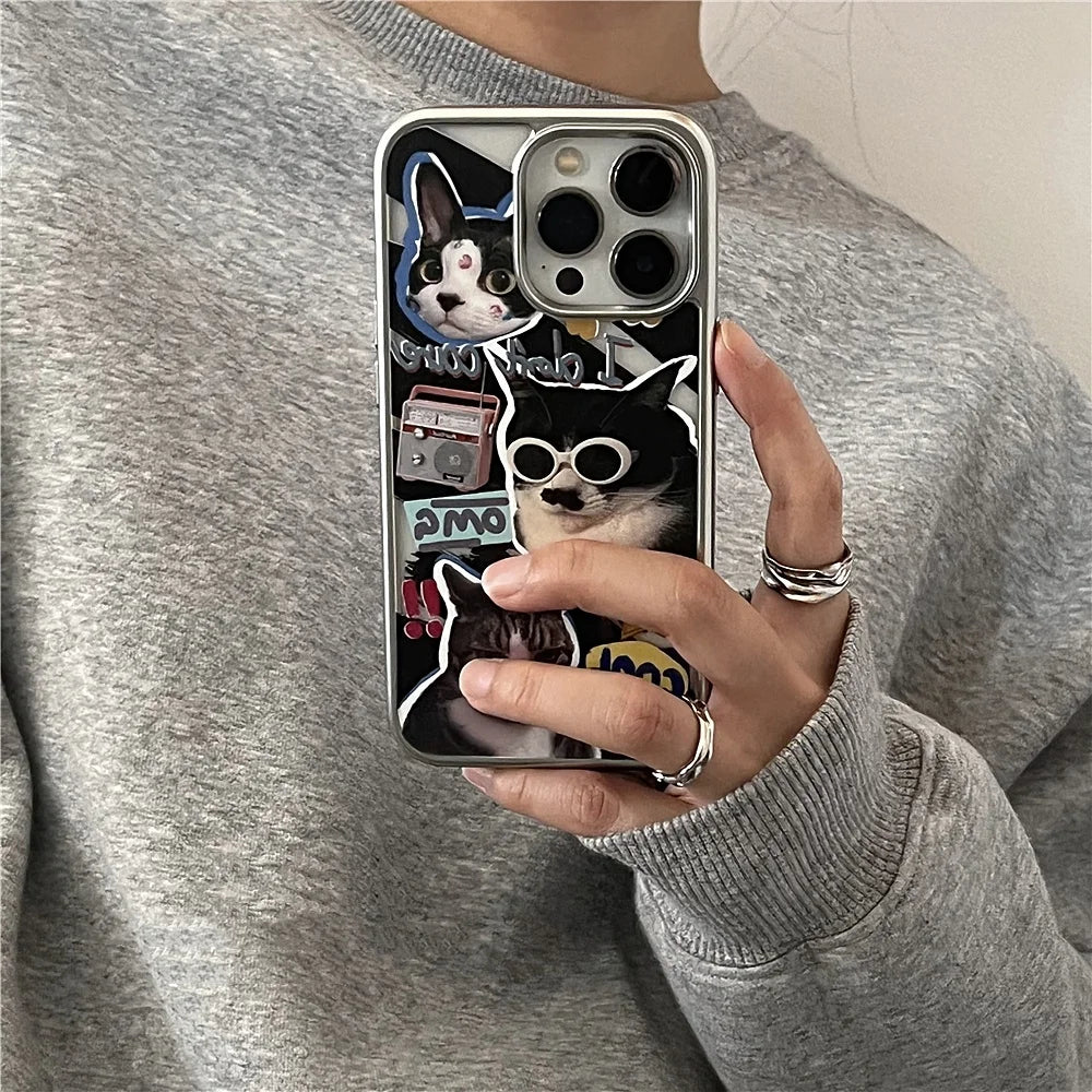 Cartoon Sunglasses Cat Phone Case