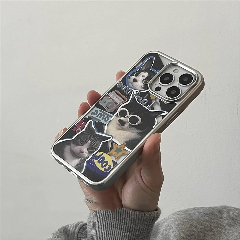 Cartoon Sunglasses Cat Phone Case