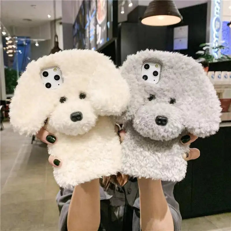 3D Fluffy Teddy Dog Phone Case